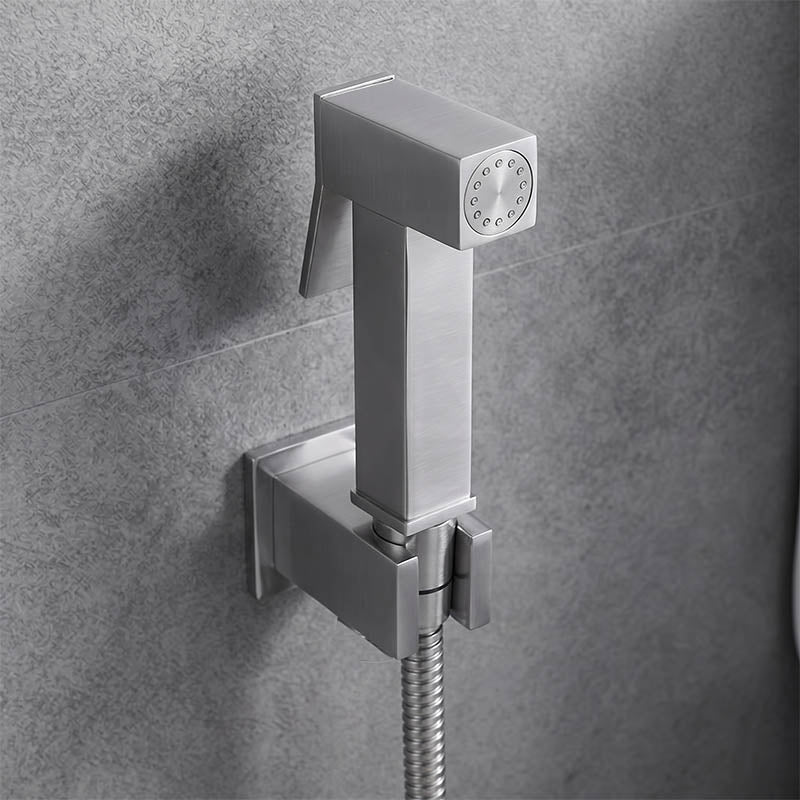 Aquaperla Brass Square Toilet Bidet Spray Kit with 1.2m Stainless Steel Hose - Variant Colour Available