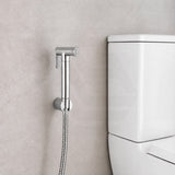 Aquaperla Brass Bidet Spray Kit, Handheld Sprayer with 1.2m Hose - Matt Black/Chrome