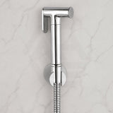 Aquaperla Brass Bidet Spray Kit, Handheld Sprayer with 1.2m Hose - Matt Black/Chrome