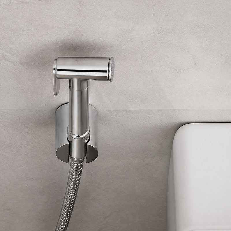 Aquaperla Brass Bidet Spray Kit, Handheld Sprayer with 1.2m Hose - Matt Black/Chrome