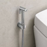 Aquaperla Brass Bidet Spray Kit, Handheld Sprayer with 1.2m Hose - Matt Black/Chrome