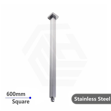 Aquaperla 300/600mm Square Stainless Steel Ceiling Shower Arm Variant Colour Available