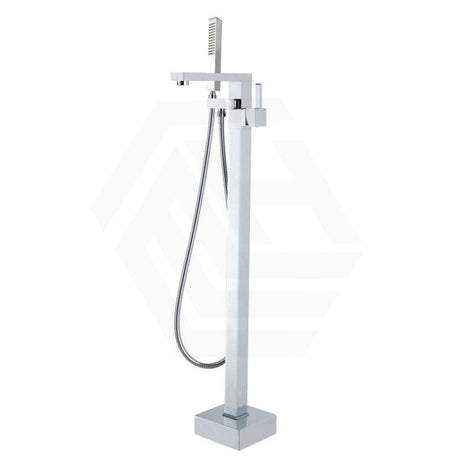Aquaperla Square Floor Mounted Bath Mixers Handheld Solid Brass Available In Colors