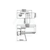 Aquaperla RUSHY Square Solid Brass Wall Mixer with Spout Variant Colour Available
