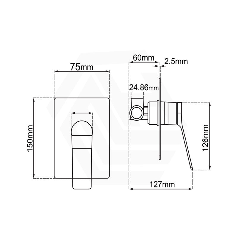 Aquaperla RUSHY Brass Wall Mixer Trim Kit Only Colour Available