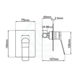 Aquaperla RUSHY Square Solid Brass Wall Mixer Variant Colour Available
