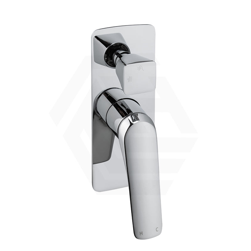 Aquaperla Square Solid Brass Shower/Bath Wall Mixer with Diverter In Various Colors