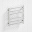 674X620X120Mm Square Chrome Electric Heated Towel Rack 6 Bars Rails