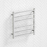 674X620X120Mm Square Chrome Electric Heated Towel Rack 6 Bars Rails
