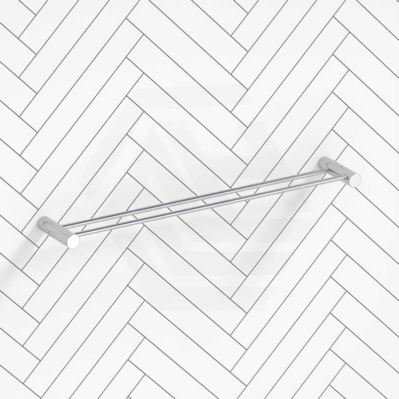 Aquaperla 600mm Round Double Towel Rail Stainless Steel In Various Colour