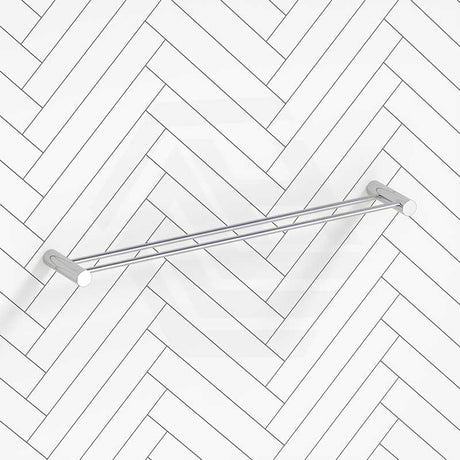 Aquaperla 600mm Round Double Towel Rail Stainless Steel In Various Colour