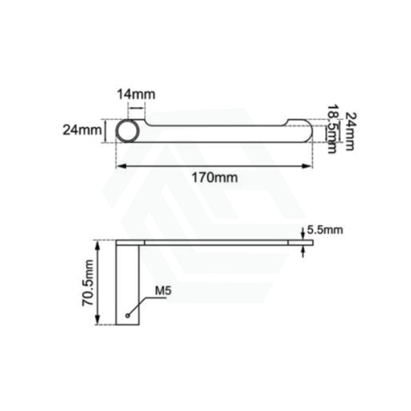 Aquaperla RUSHY 170mm Stainless Steel Toilet Paper Holder Wall Mounted Variant Colour Available