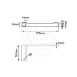 Aquaperla RUSHY 170mm Stainless Steel Toilet Paper Holder Wall Mounted Variant Colour Available