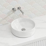 365x365x120mm Aquaperla Round Bathroom Above Counter Basin Ceramic Basin - Colour Available