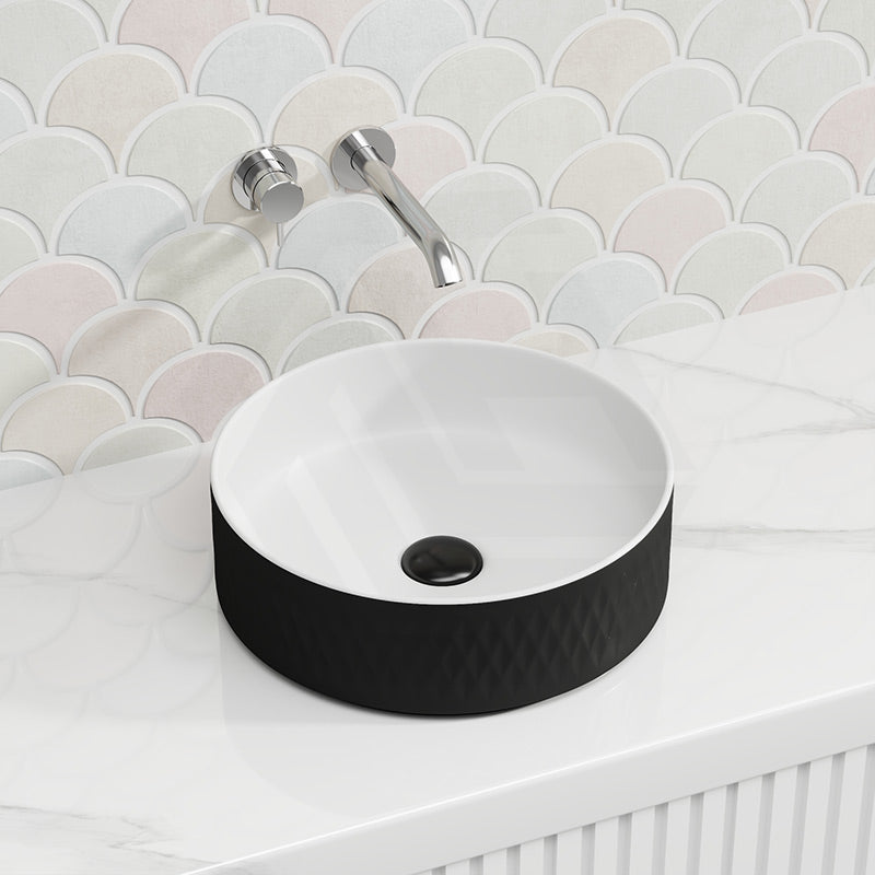 365x365x120mm Aquaperla Round Bathroom Above Counter Basin Ceramic Basin - Colour Available