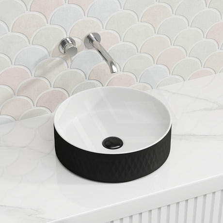 365x365x120mm Aquaperla Round Bathroom Above Counter Basin Ceramic Basin - Colour Available