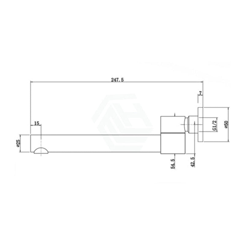 Aquaperla Round Brass 180 degree Swivel Wall Spout for bathtub Available in Various Colors