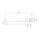 Aquaperla Round Brass 180 degree Swivel Wall Spout for bathtub Available in Various Colors