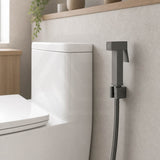 Aquaperla Brass Square Toilet Bidet Spray Kit with 1.2m Stainless Steel Hose - Variant Colour Available