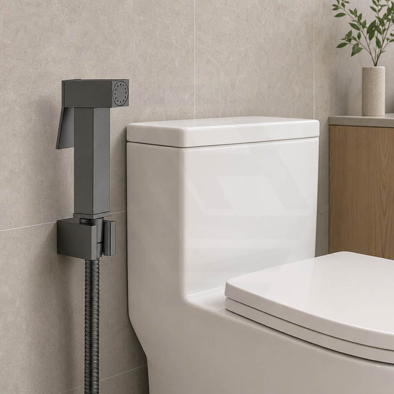 Aquaperla Brass Square Toilet Bidet Spray Kit with 1.2m Stainless Steel Hose - Variant Colour Available
