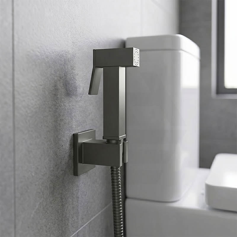 Aquaperla Brass Square Toilet Bidet Spray Kit with 1.2m Stainless Steel Hose - Variant Colour Available