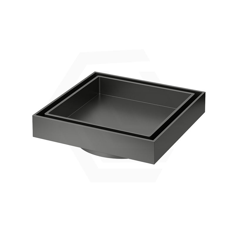 M#1(Gunmetal Grey) Aquaperla 120Mm Gunmetal Grey Floor Waste Drain Tile Insert 80Mm Outlet Wastes