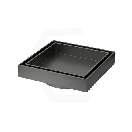 M#1(Gunmetal Grey) Aquaperla 120Mm Gunmetal Grey Floor Waste Drain Tile Insert 80Mm Outlet Wastes