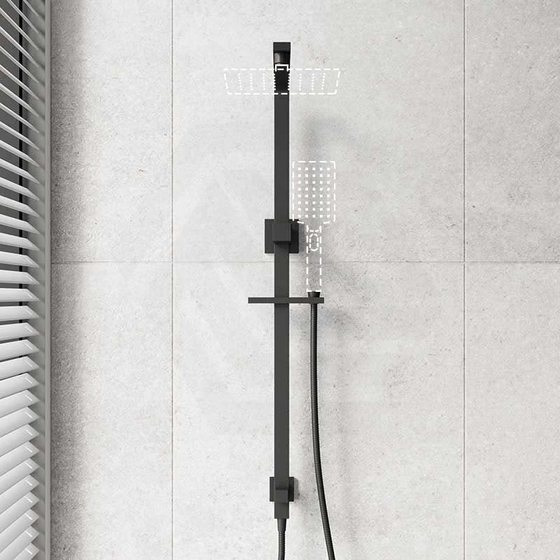 Aquaperla Square Twin Shower Rail with PVC Water Hose Only Variant Colour Available