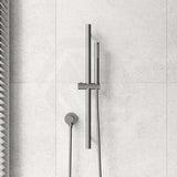 Aquaperla Round Shower Rail with Single Function Handheld Shower Set Gunmetal/Gold/Nickel
