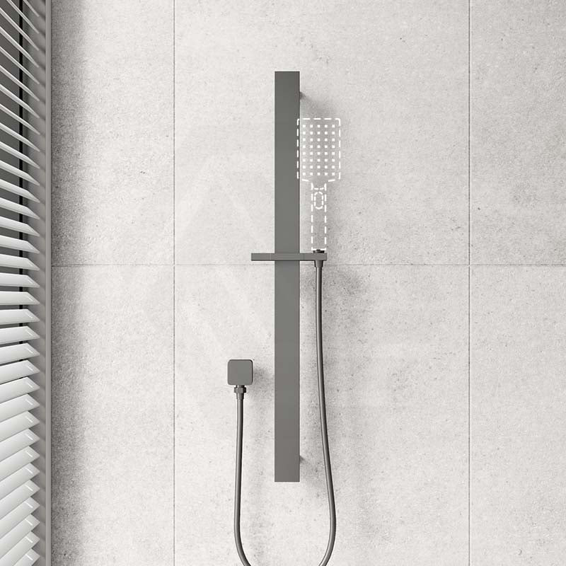 Aquaperla Square Single Shower Rail with PVC Water Hose & Wall Connector Only Variant Colour Available