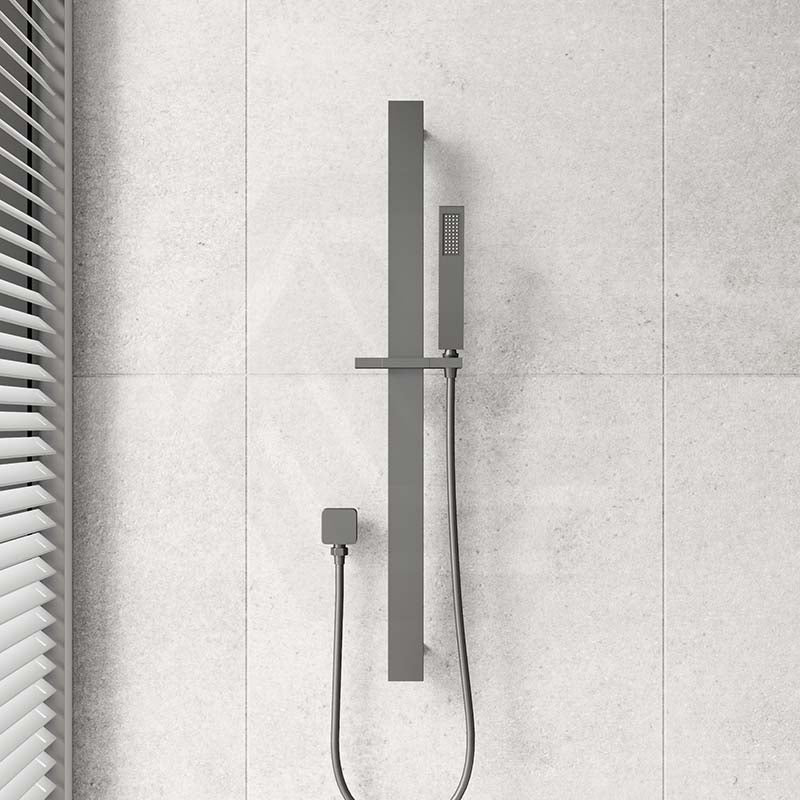 Aquaperla Square Sliding Shower Rail with Single Function Handheld Shower Set Variant Colour Available