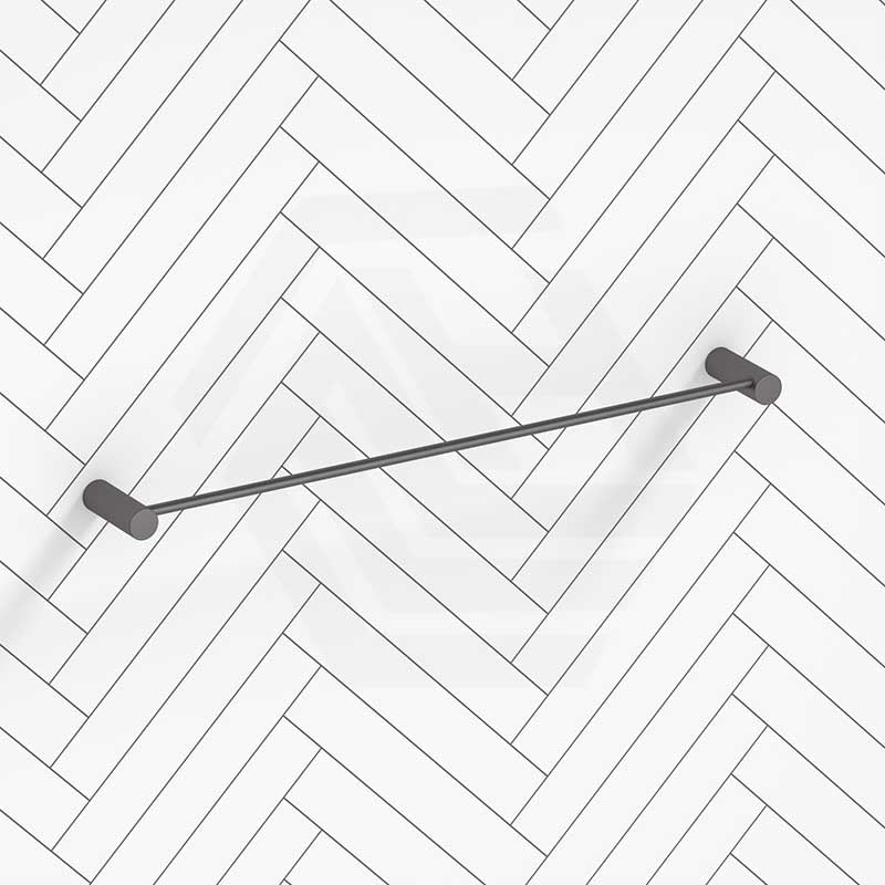 M#1(Gunmetal Grey) Aquaperla 600Mm Round Gunmetal Grey Single Towel Rail Stainless Steel Rails
