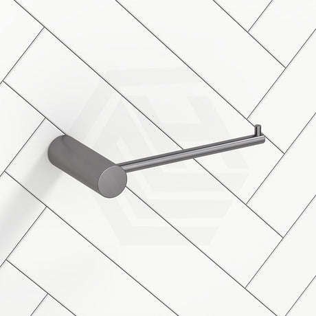 M#1(Gunmetal Grey) Aquaperla Round Gunmetal Grey Toilet Paper Holder Stainless Steel Wall Mounted
