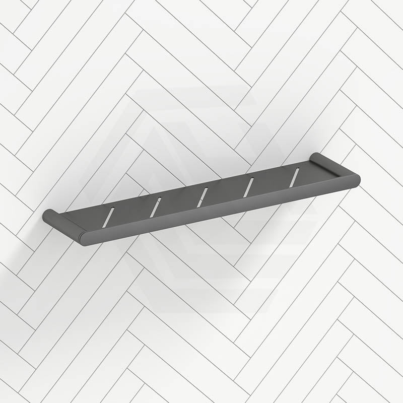 M#1(Gunmetal Grey) Gunmetal Grey Towel Shelf Stainless Steel 304 Wall Mounted Back To Bathroom