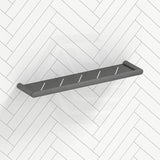 M#1(Gunmetal Grey) Gunmetal Grey Towel Shelf Stainless Steel 304 Wall Mounted Back To Bathroom