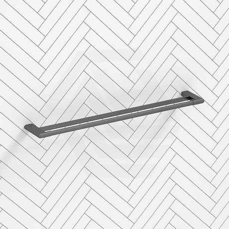 Aquaperla VOG Series 600/800mm Double Towel Rail Brushed Brass/Brushed Nickel/Gunmetal Grey