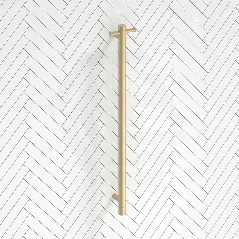 Aquaperla 950mm Round Vertical Electric Heated Towel Rack Stainless Steel Variant Colour Available (with Timer)