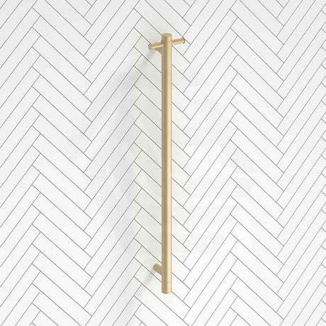 Aquaperla 950mm Round Vertical Electric Heated Towel Rack Stainless Steel Variant Colour Available (with Timer)