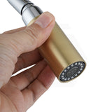 Aquaperla Round Solid Brass Pull Out Kitchen Sink Mixer Tap Light Brushed Brass