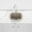 510x510x205mm Laveo Dafne Granite Single Bowl Round Stone Kitchen Sink Beige/Grey