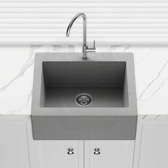 580x490x220mm Laveo Komodo Granite Single Bowl Square Stone Kitchen Sink Variant Colour Available