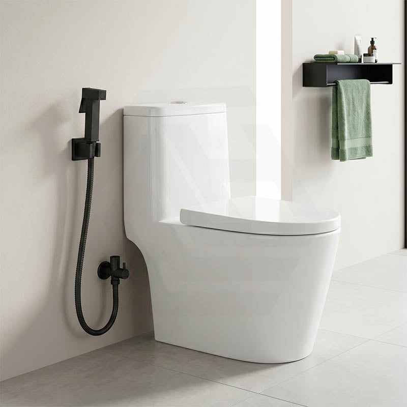 Aquaperla Brass Square Toilet Bidet Spray Kit with 1.2m Stainless Steel Hose - Variant Colour Available