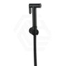 Aquaperla Round Black Brass Toilet Bidet Spray Kit with 1.2m Stainless Steel Water Hose