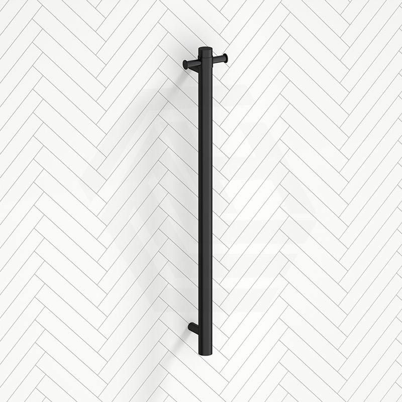 Aquaperla 950mm Round Vertical Electric Heated Towel Rack Single Bar Stainless Steel Variant Colour Available