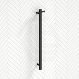 Aquaperla 950mm Round Vertical Electric Heated Towel Rack Single Bar Stainless Steel Variant Colour Available