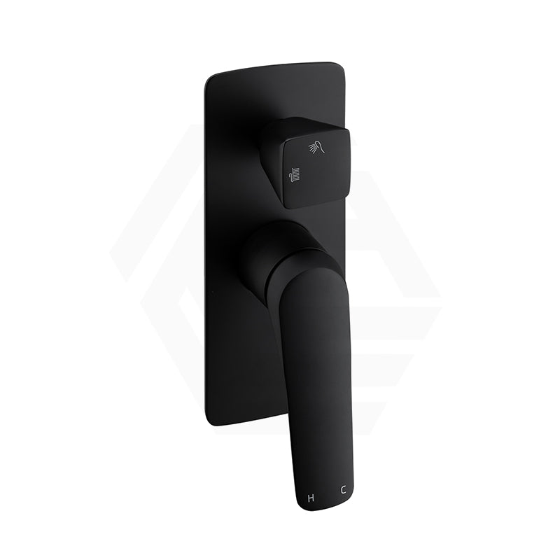 Aquaperla Square Solid Brass Shower/Bath Wall Mixer with Diverter In Various Colors