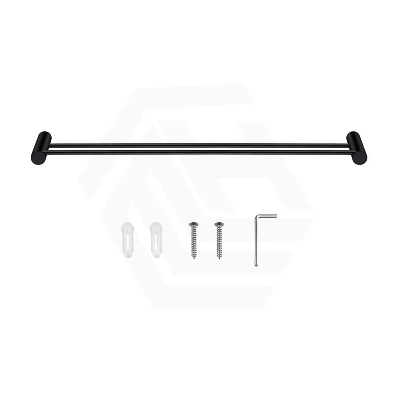 Aquaperla 600mm Round Double Towel Rail Stainless Steel In Various Colour