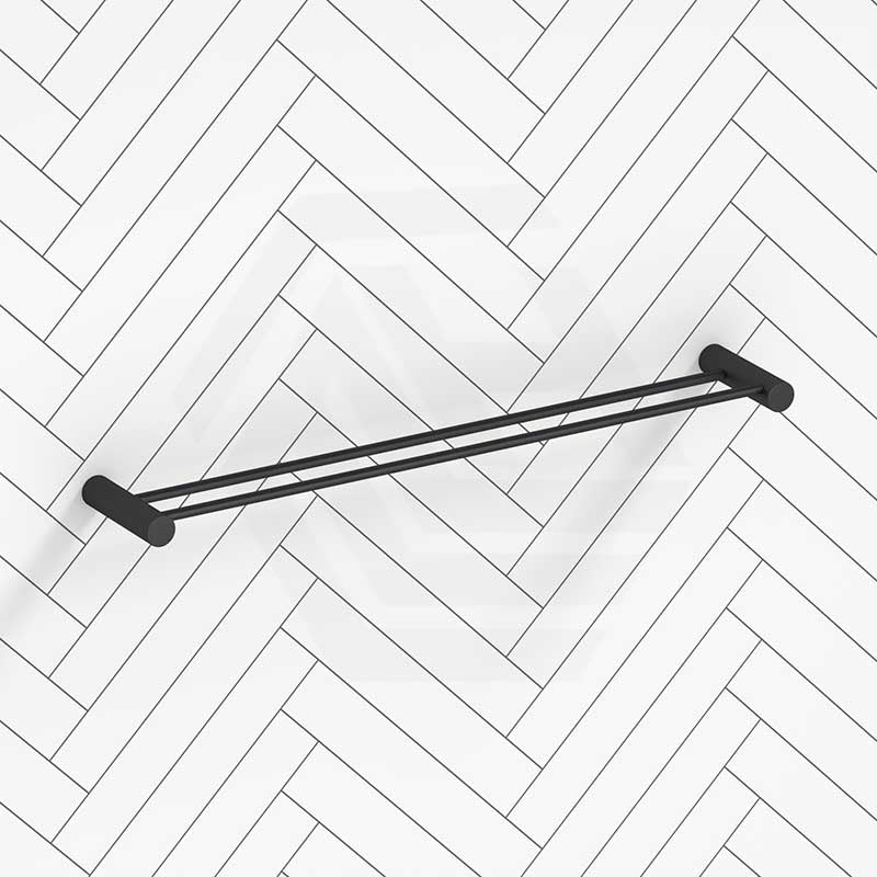 Aquaperla 600mm Round Double Towel Rail Stainless Steel In Various Colour