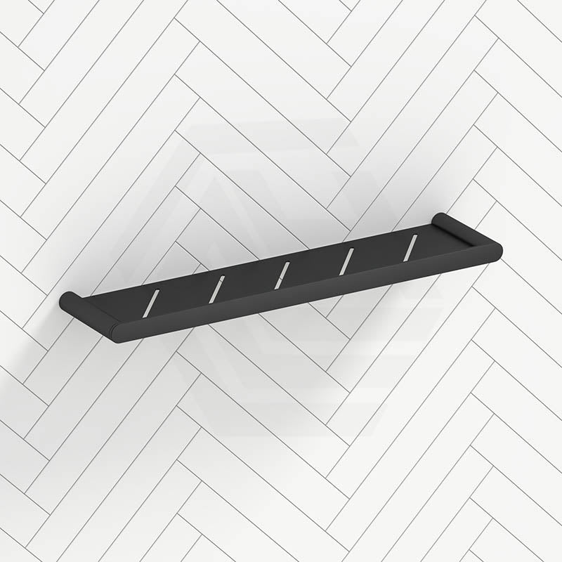 Aquaperla RUSHY Stainless Steel Towel Shelf Wall Mounted Chrome/Black