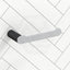 Norico Esperia 170Mm Chrome & Matt Black Toilet Paper Holder Stainless Steel 304 Wall Mounted